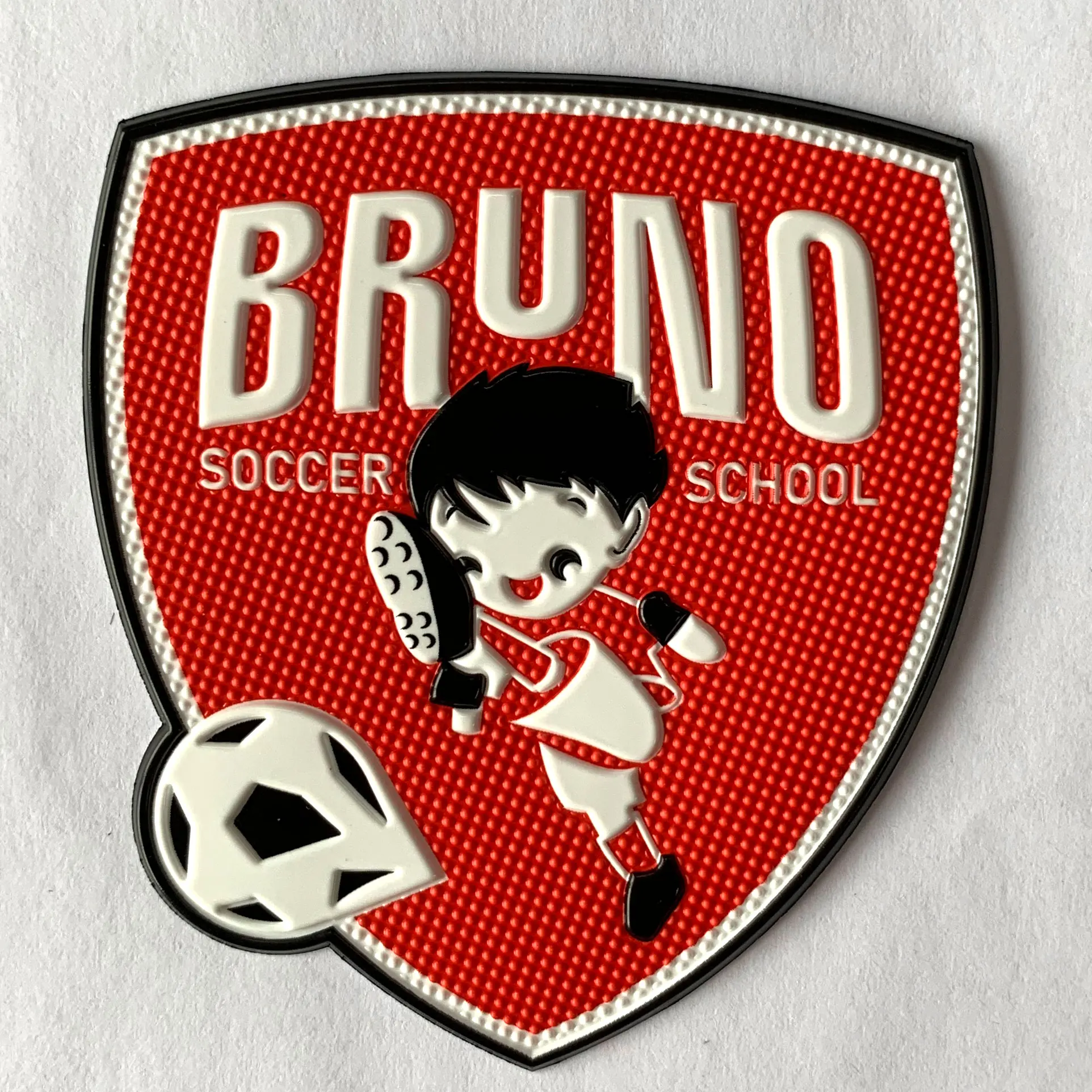 Garment Labels for Clothing Logo Embossed TPU Luxury Custom Brand Golden 3D Resin Customized Printed Football Shoes Soccer