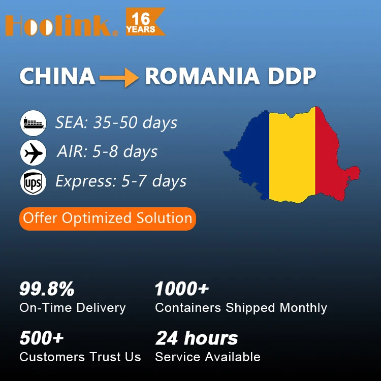 Fast Door to Door Agent Shipping Sea Air Fright FCL Transport From China Guangdong Shenzhen Delivery to Romania For DDP