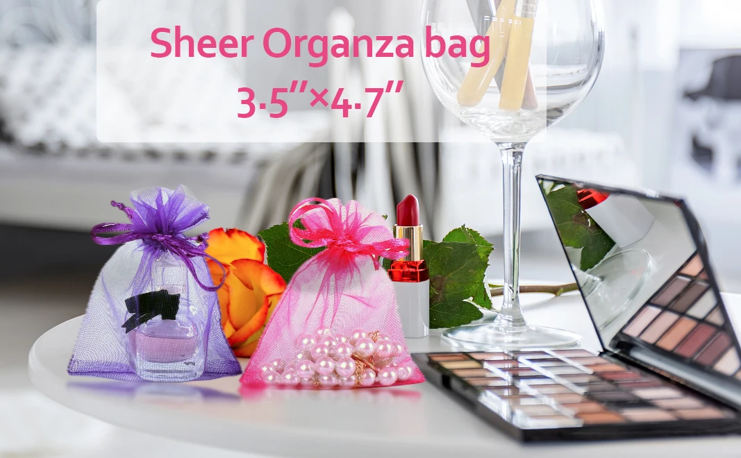 Pure Organza bags and transparent yarn bags clear jewelry packaging bags