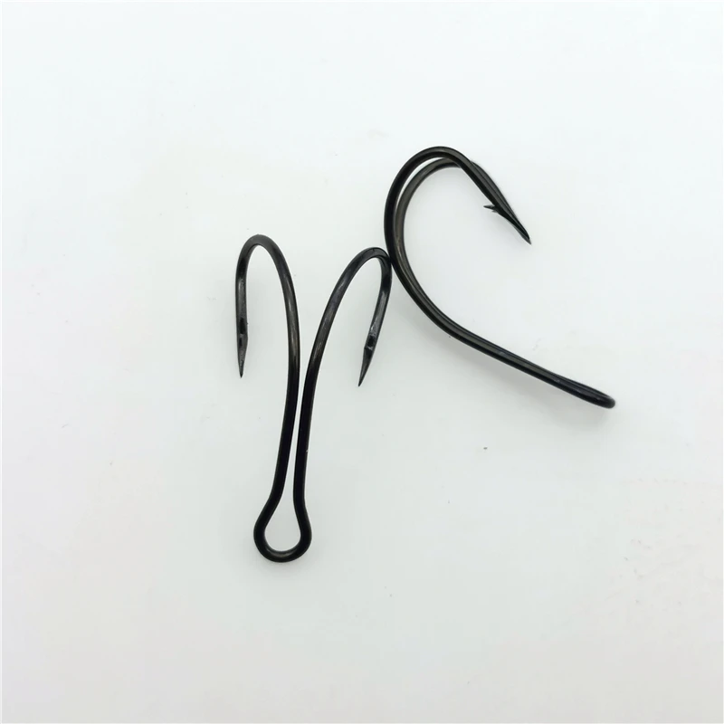 Двойной крючок из высокоуглеродистой стали, рыболовный крючок MUSTAD, крючок с бородкой для рыбалки, Размер 2/0