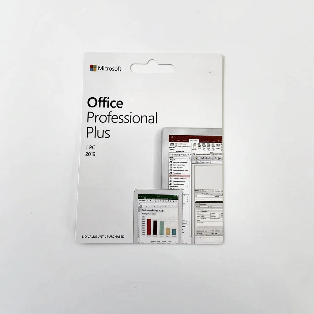 Hot sale office 2019 pro plus key card 100% online activation office 2019 pro plus genuine license send by DHL