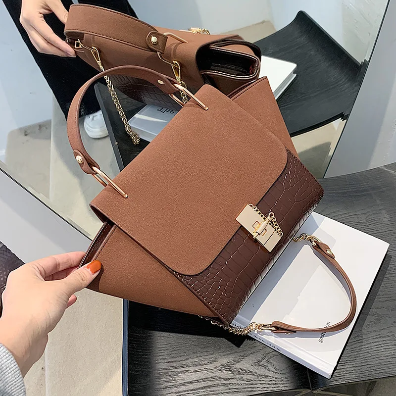 Luxury Design Suede Ladies Casual Totes New Trapeze 10a Handbag Women Shoulder Crossbody side bags for girls Female Purses sac