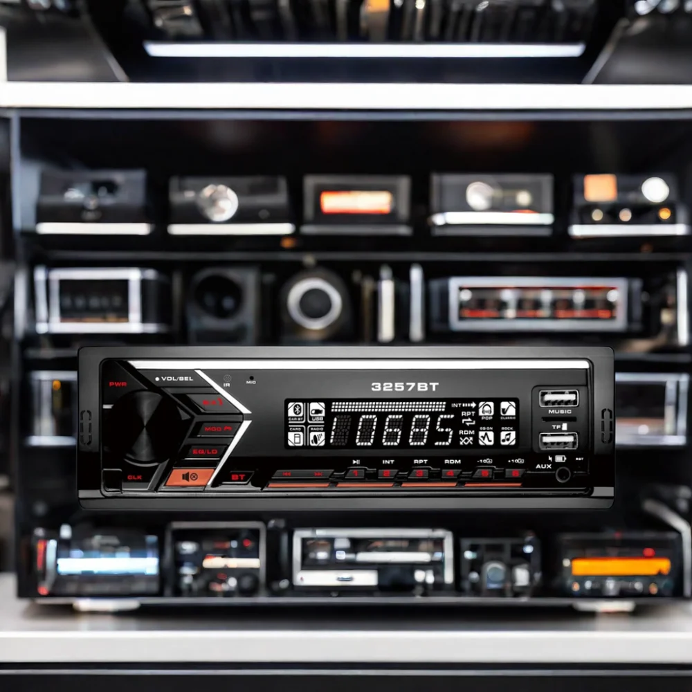 Car Audio Stereo MP3 Player USB AUX Input High Definition Lossless Music Bluetooth FM Radio Tuner Voice Assistant Autoradio