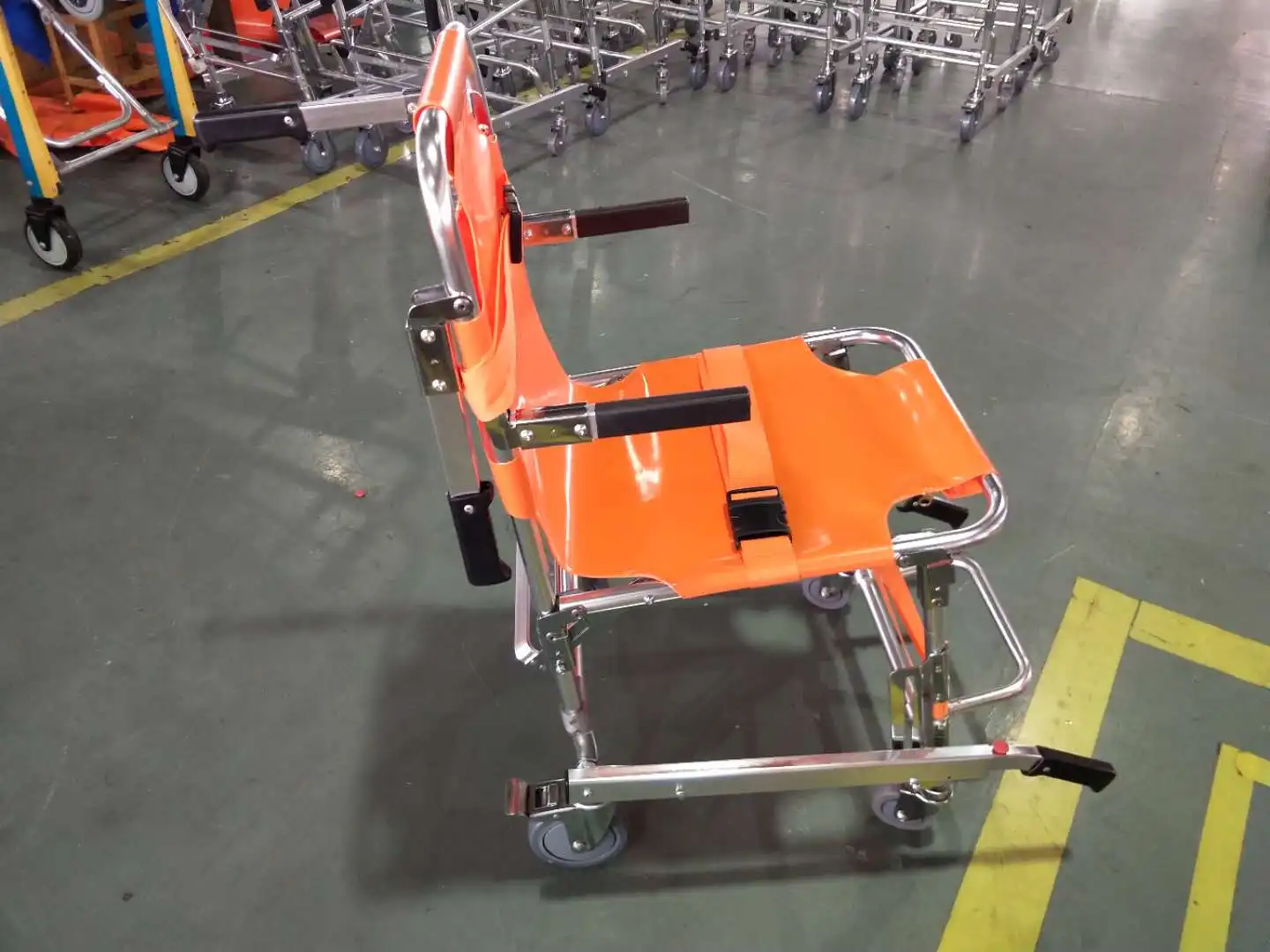 WSX-G1 pvc fabric folded portable medical emergency evacuation stair chair stretcher