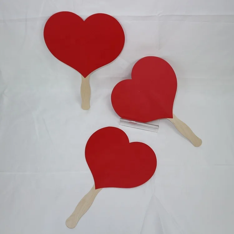 Custom Die Cut Shape Paper Hand Fan with Wooden Handle Chinese Personalized Hand Fan