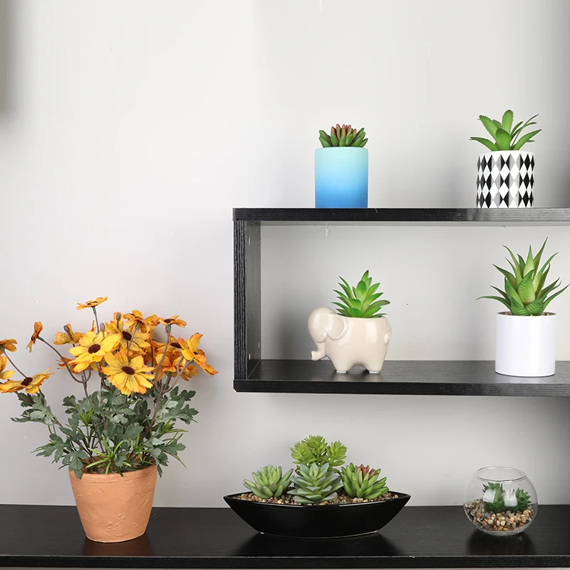 Factory custom retro ceramic small cactus planter pot Plant pots