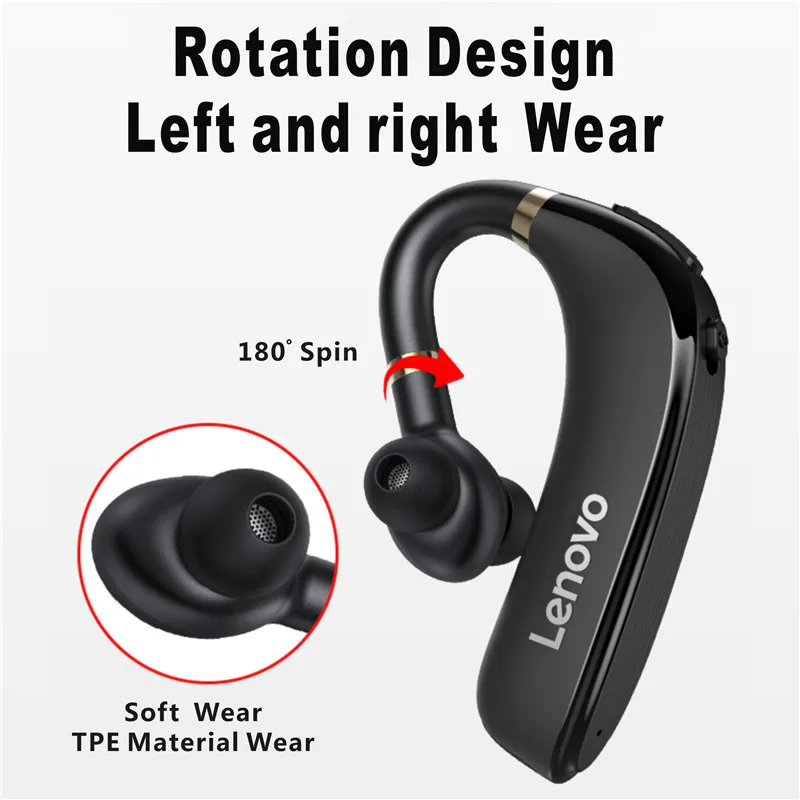Original Lenovo HX106 ear hook tws Wireless Earphones Earbuds 5.0 With Ear Hook headphone Bt EarEarbud Microphone Hx106