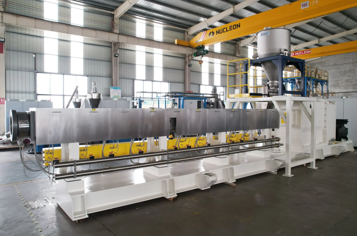 CJWS-135 Plus Double screw extruder EVA POE solar film extrusion line Photovoltaic film extruder