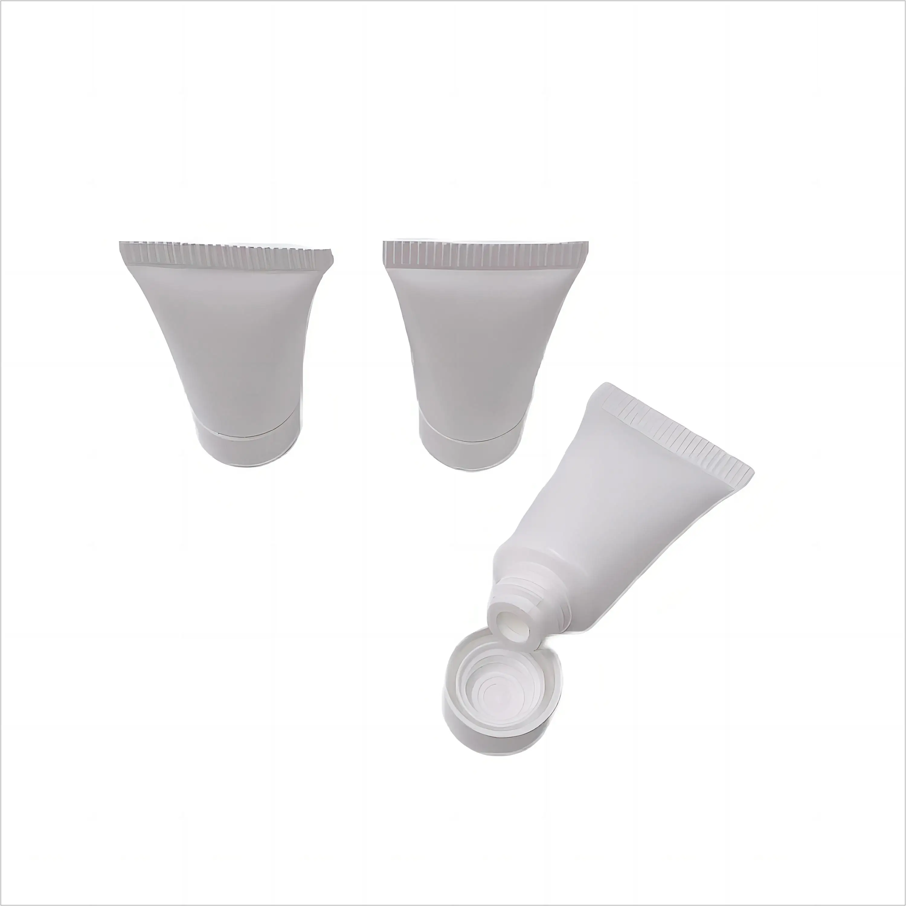 White Black Glossy Or Frosted Skincare Cleanser Squeeze With Screw Cap Soft Tube