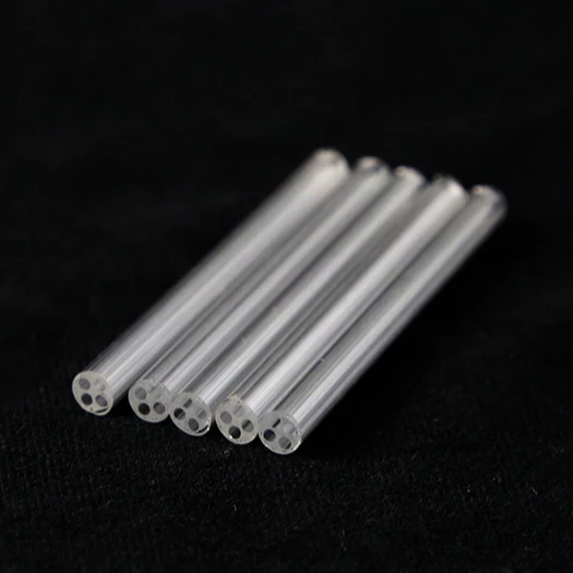 Высококачественная капиллярная кварцевая стеклянная трубка с 7 отверстиями прозрачный полированный кварц