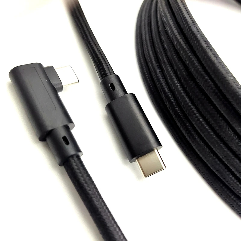 16ft  sleeve USB3.0 C Male  to USB3.0 Type CM 90 Degree Elbow Cable For Oculus with sleeve VR Link Cable