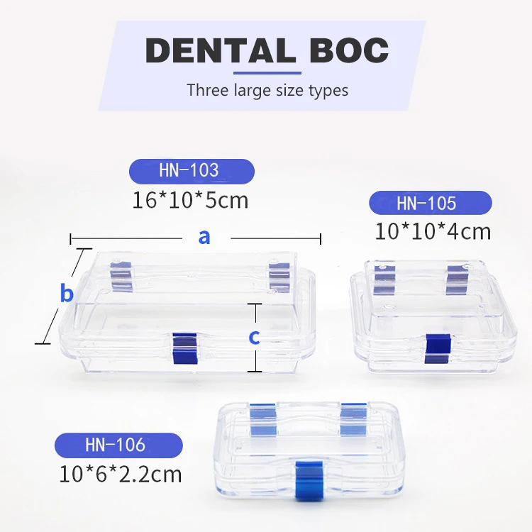 Wholesale New High Quality Plastic Dental Box Retainer Case with Transparent Plastic Film