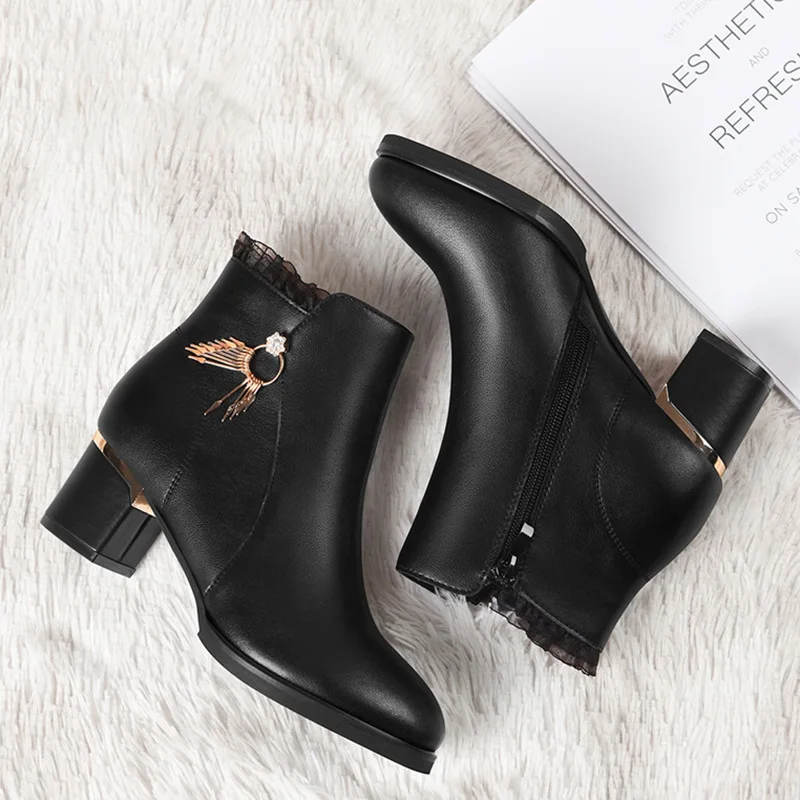 China wholesale ladies fashion women winter ankle heels boots for girls