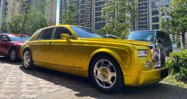 High Quality 1.52*18m Golden PVC Car Vinyl Wrap Color Changing Sticker Car Wrapping Film