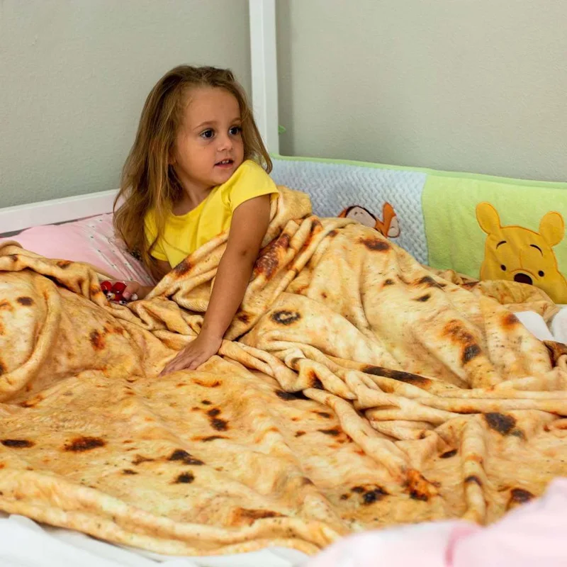 
Dropship Tortilla Blanket Letter Printing Rug Round Small Carpet for Office Home Camping Picnic Outdoor Burrito Blanket 