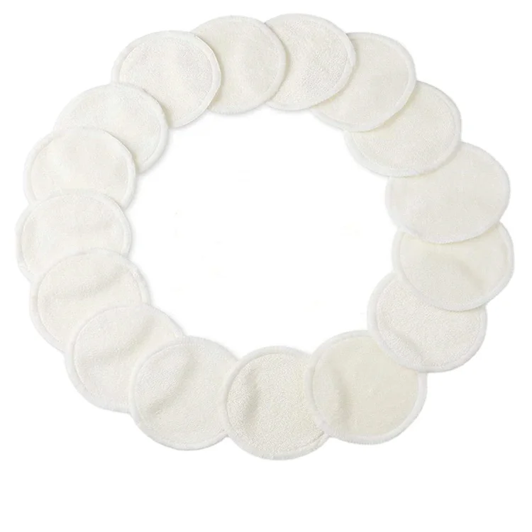 Reusable Bamboo Fiber Make Up Cleaning Pad Cloth Towel Women Round Makeup Remover Towel