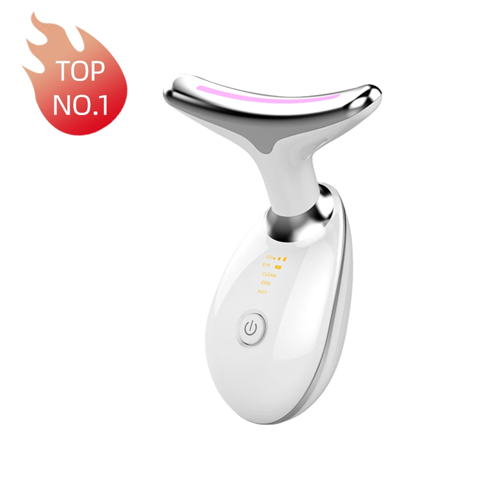 Household beauty Equipment 3-Color EMS LED Light Massager Face Wrinkle Resistant Lifting Tool And Neck Lifting Massager
