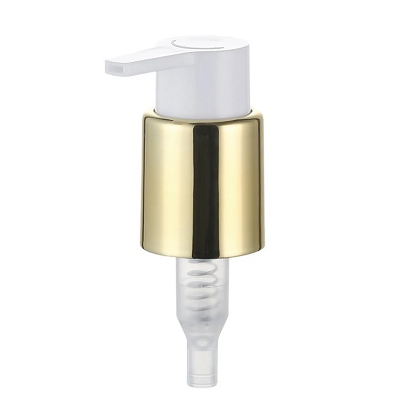 hot sale 24/410 aluminum lotion pump cover gold