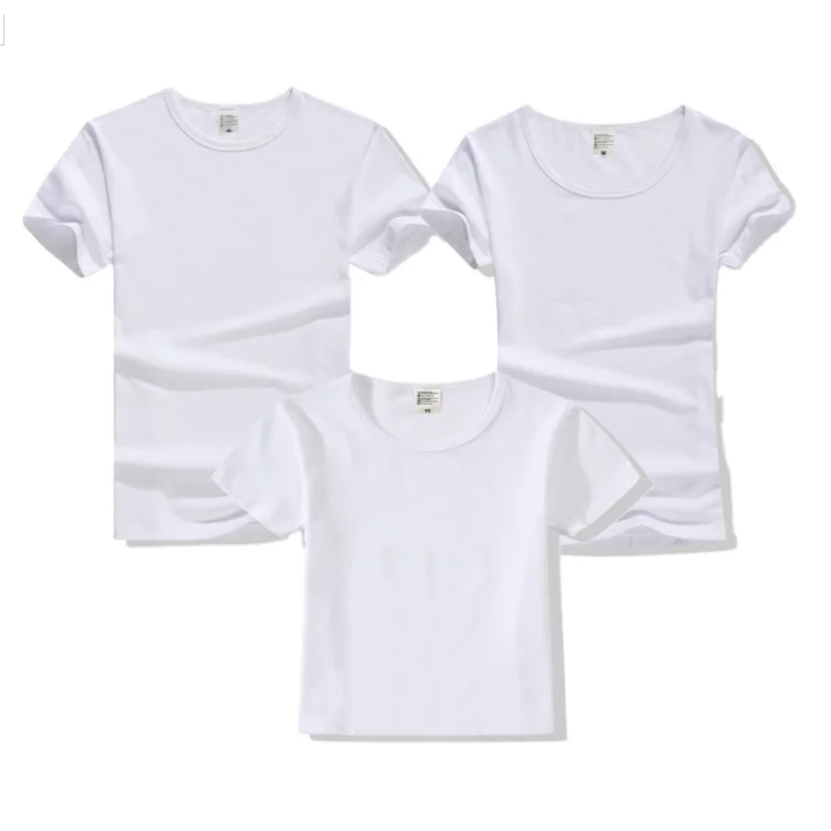 High Quality Adult Custom Logo Solid Color T Shirts Men Women Kids Blank Sublimation T Shirts