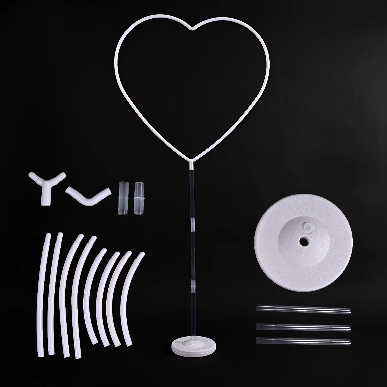 Wedding & Birthday Party Supplies Heart Frame Column Base Stand Display Kit with Balloon Support for Decorations