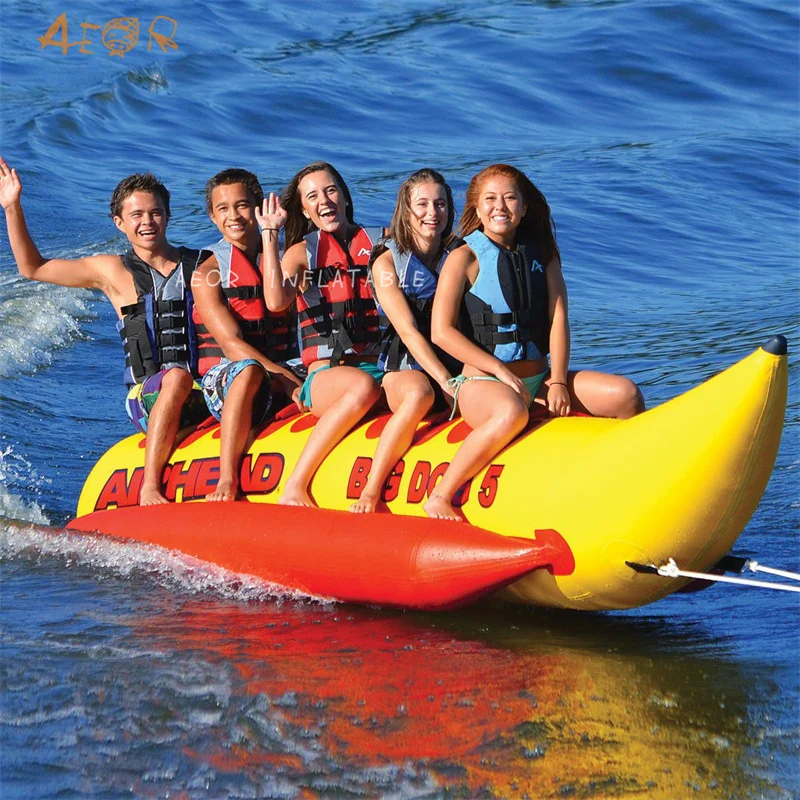 Commercial inflatable banana boat inflatable flying fish banana boat for water sport games