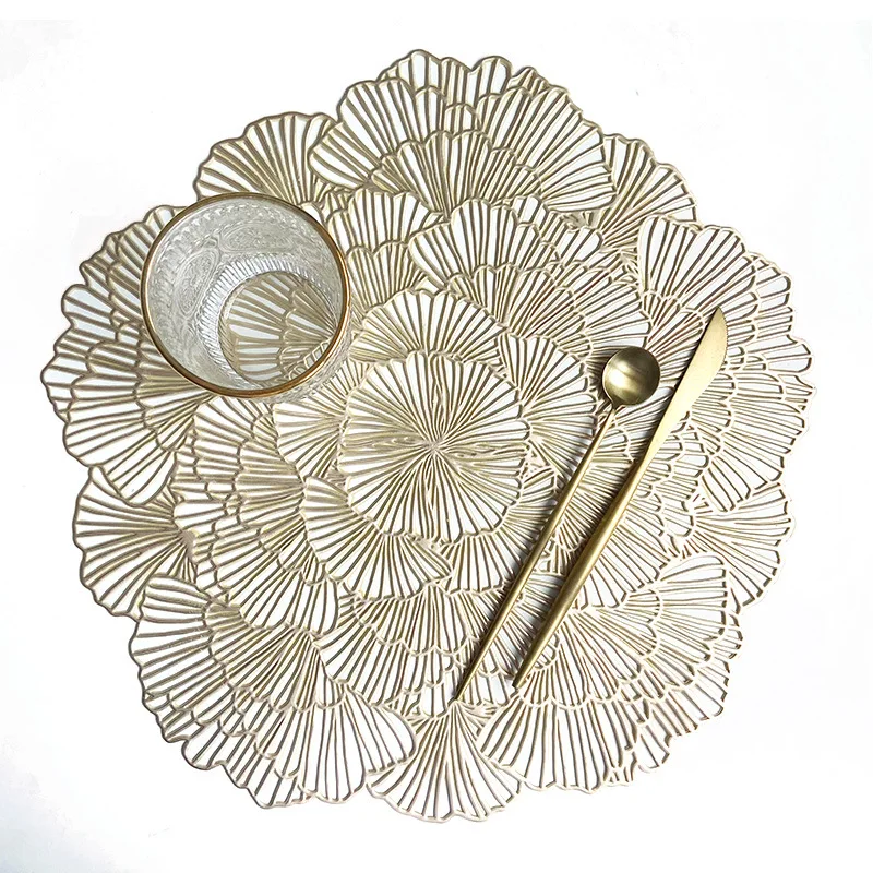 ПВХ прессованные виниловые салфетки полые Цветочные Резные Декоративные обеденные коврики для свадебной