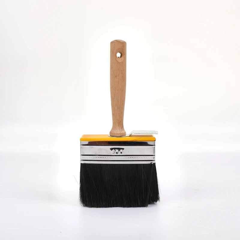 paint brush manufacturers china Black bristles wood handle ceiling brush wooden handle large paint brush