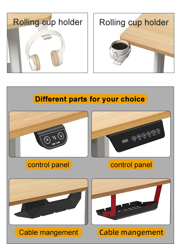 2024 QB Intelligent Electric Height Adjustable Metal Desk Frame Modern Design Sit Stand Office Desk