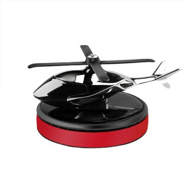 Factory Wholesale Solar Powered Rotating Helicopter Car Perfume  Car Air Freshener