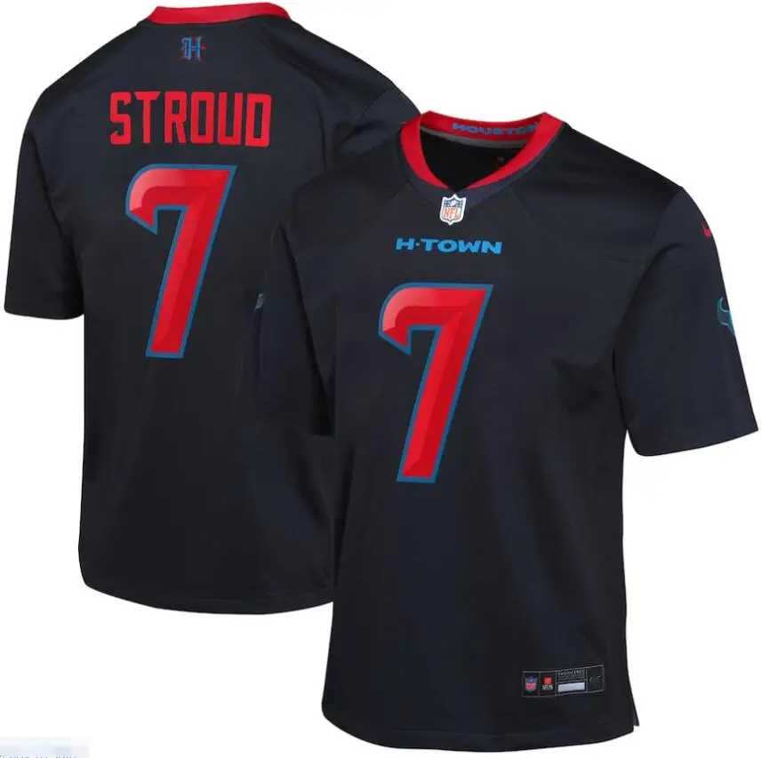 2024/25 New season designs American football jerseys Houston #7 Texans CJ Stroud alternate game jersey