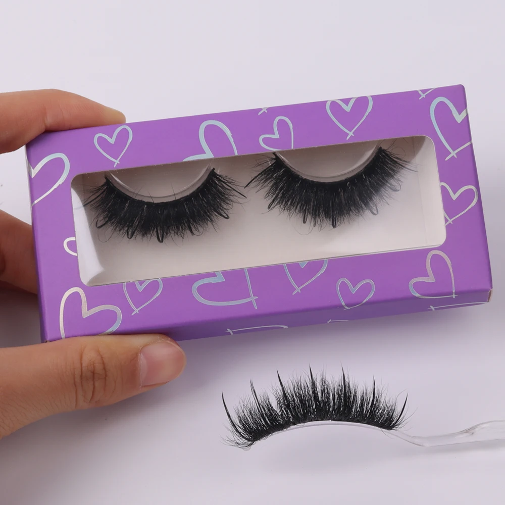 Fluffy Full Faux Mink Eyelashes  Vendors 15mm-25mmWholesale Mink Strip Lashes That Look like Eyelash Extensions Spiked Lash