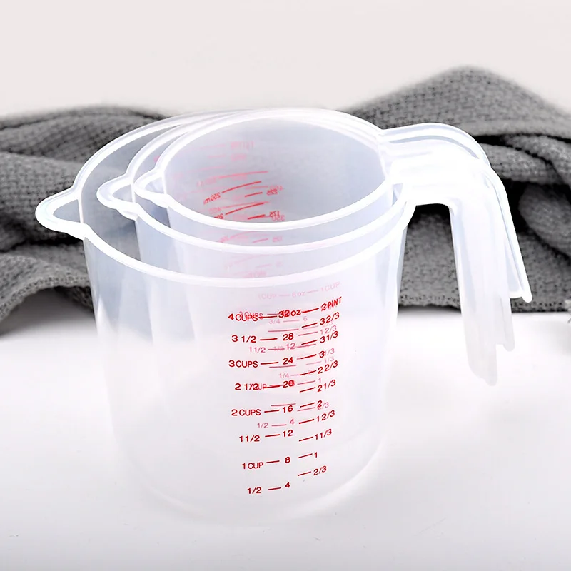 Заводские бытовые инструменты для выпечки 3 шт. набор из прозрачных мерных чашек ПП