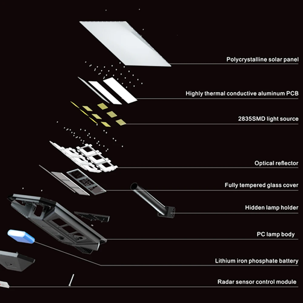 ABS Material 200W 400W One-piece Road Outdoor Waterproof Solar LED Street Light Three Side Lighting Solar Street Lights