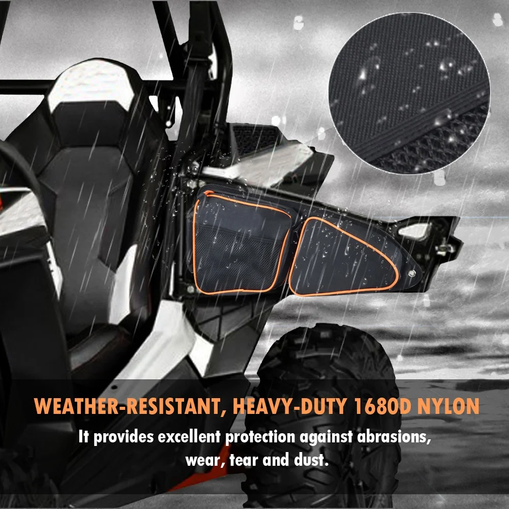 UTV Accessories RZR Front Door Side Storage Bags Offroad Side Bag with Knee Pad for 2014-2023 Polaris RZR XP Turbo S 1000 S900