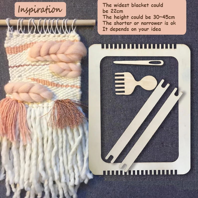 Handmade DIY Craft Hobby Wooden Weaving Loom