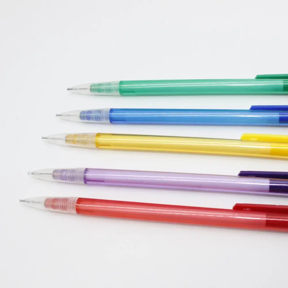 Рекламные Цветные канцелярские товары для школы и офиса 0,5/0,7 мм, цветной механический карандаш с ластиком