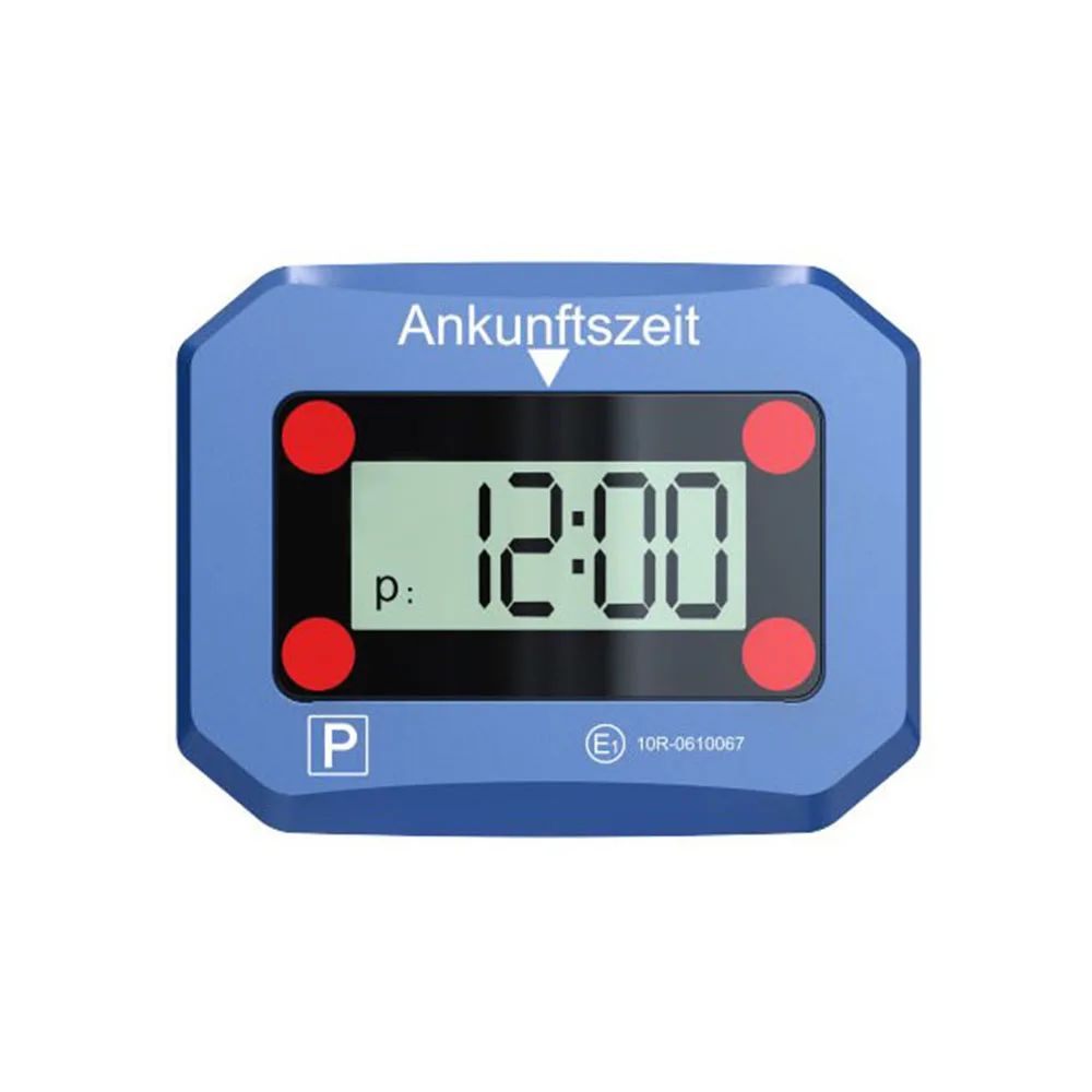 Germany Blue Auto Car Electronic Parking Clock Timer Clock Electric Parking Disc With Battery
