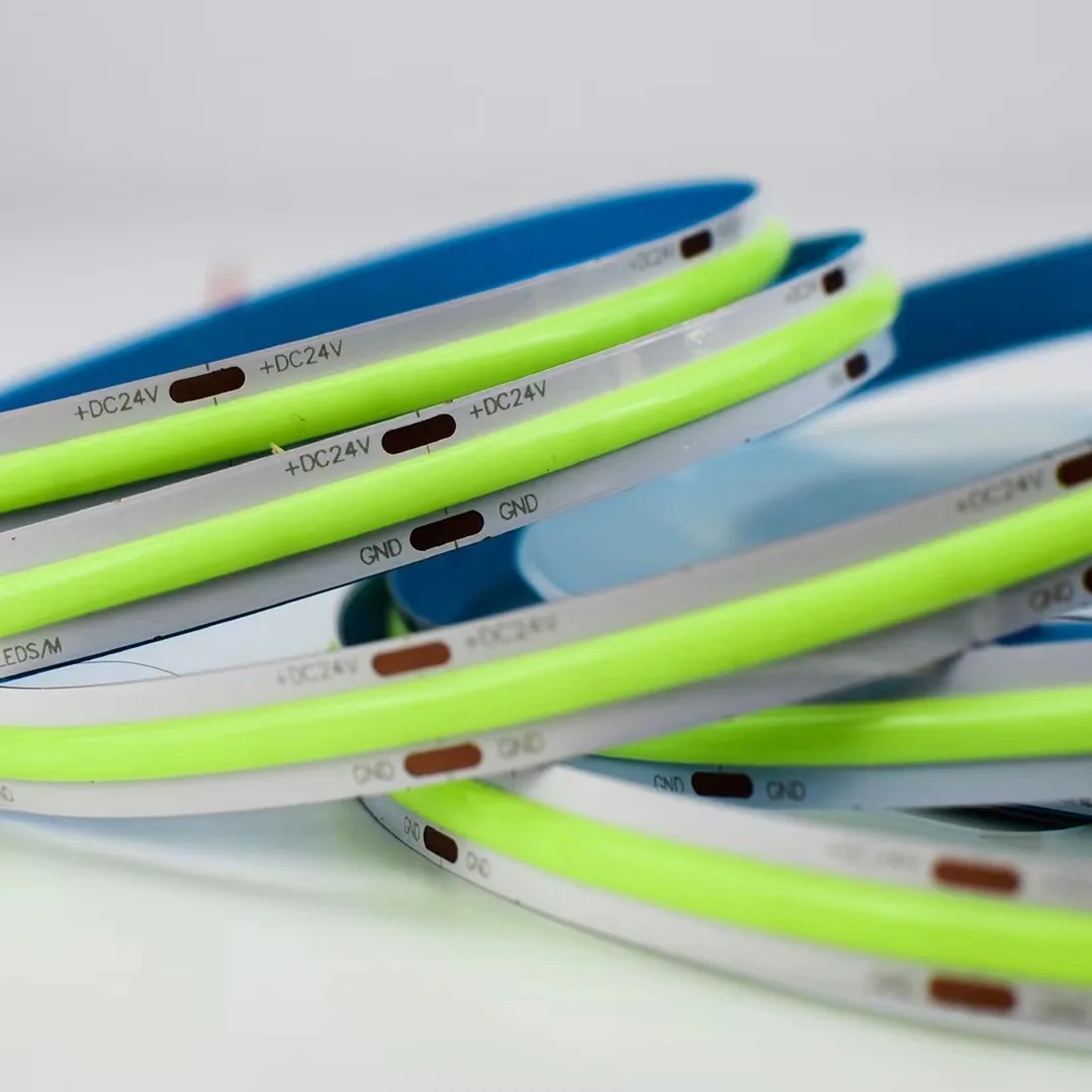 Factory Outlet Cob Led Strip 12v High Density 480 Leds/m 1m /3m /5m Flexible Cob Led Strip Rgb Light White / Red / Blue / Green