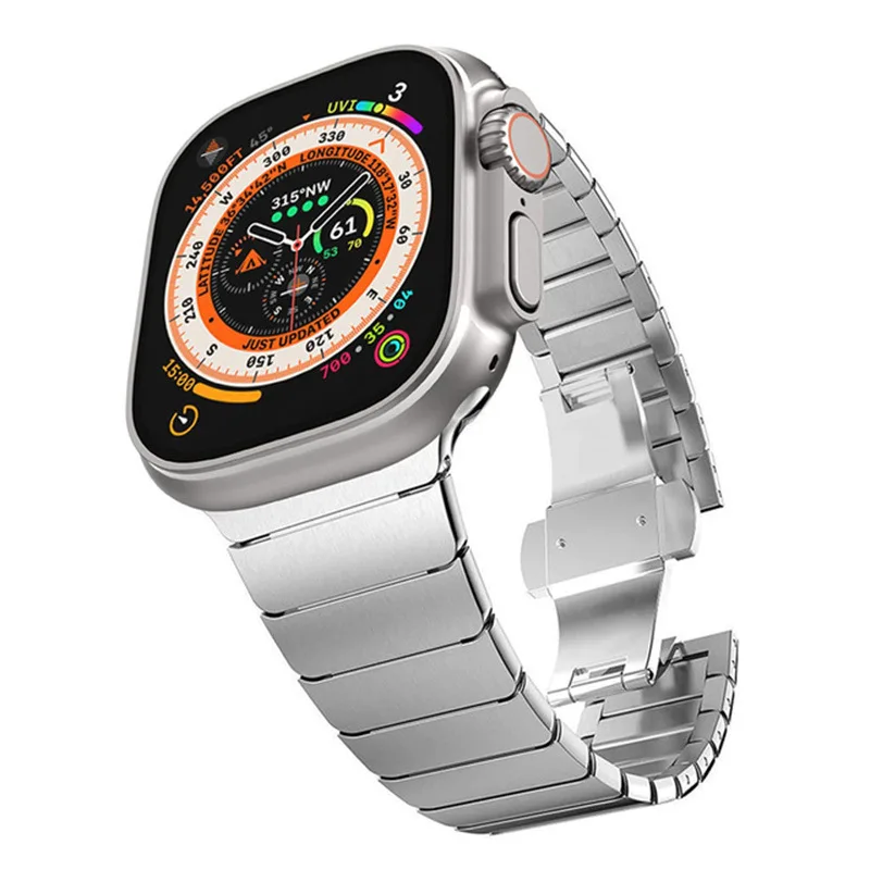 Подходит для Apple Ultra watch цвета можно указать ремешок с бамбуковым узлом жемчужная Пряжка из нержавеющей стали