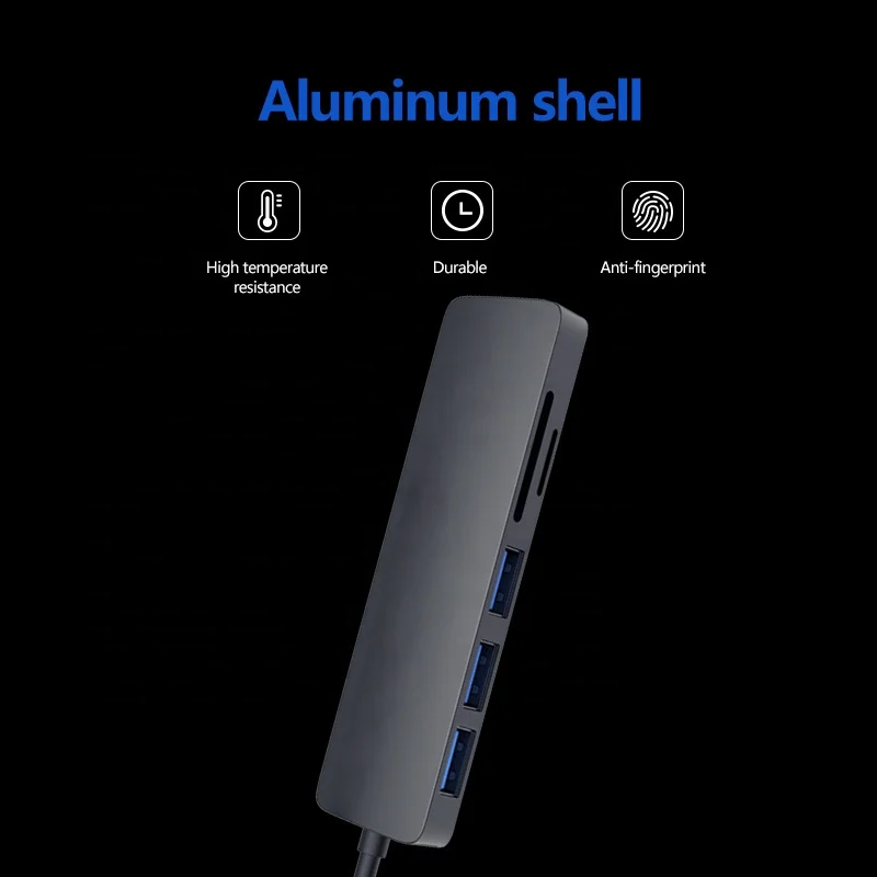 6 в 1 4K гипердрайв USB-C док-станция для usb-концентратора типа C для Macbook Pro