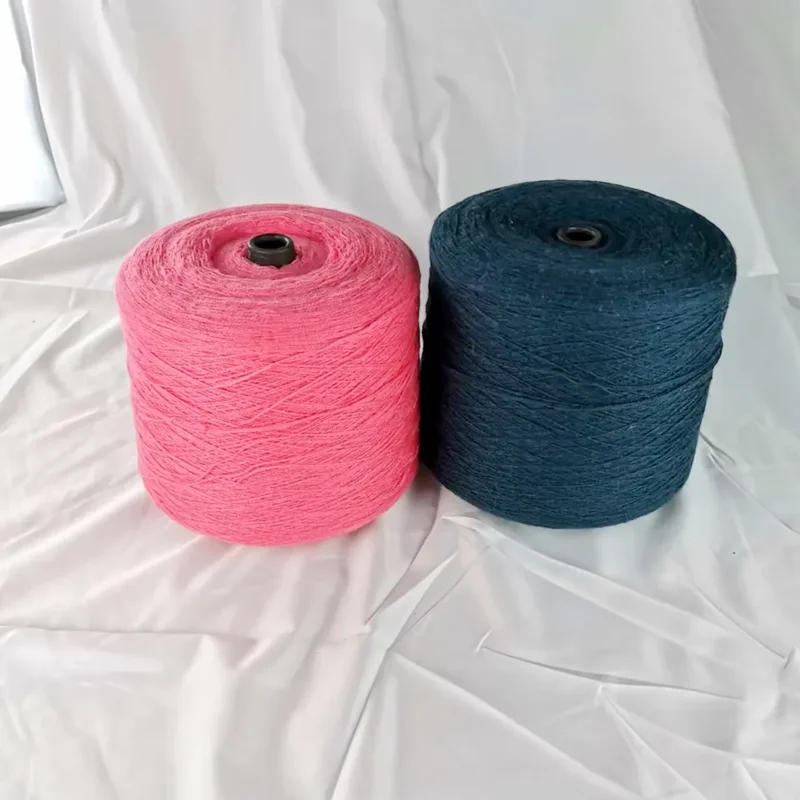 Factory Direct Sales dyed yarn GRS certification 28NM/2 Recycled 70% Polyester 30 Bulk Acrylic blended yarn for knitting sweater