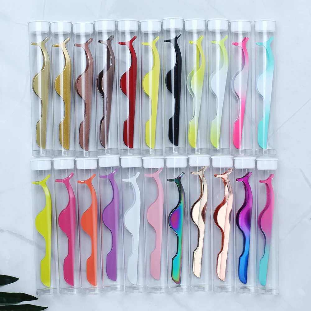 
Custom lash applicator packing eye lashes tweezer bulk custom lash tweezers eyelash false eyelash tweezers private label 