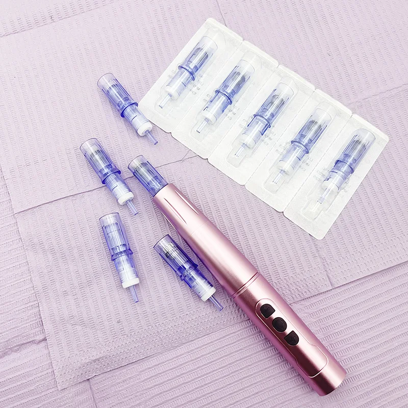 OEM Permanent Makeup Tattoo Needles Disposable Sterilized MTS Membrane Microneedle Cartridge for Derma Pen PMU Machine