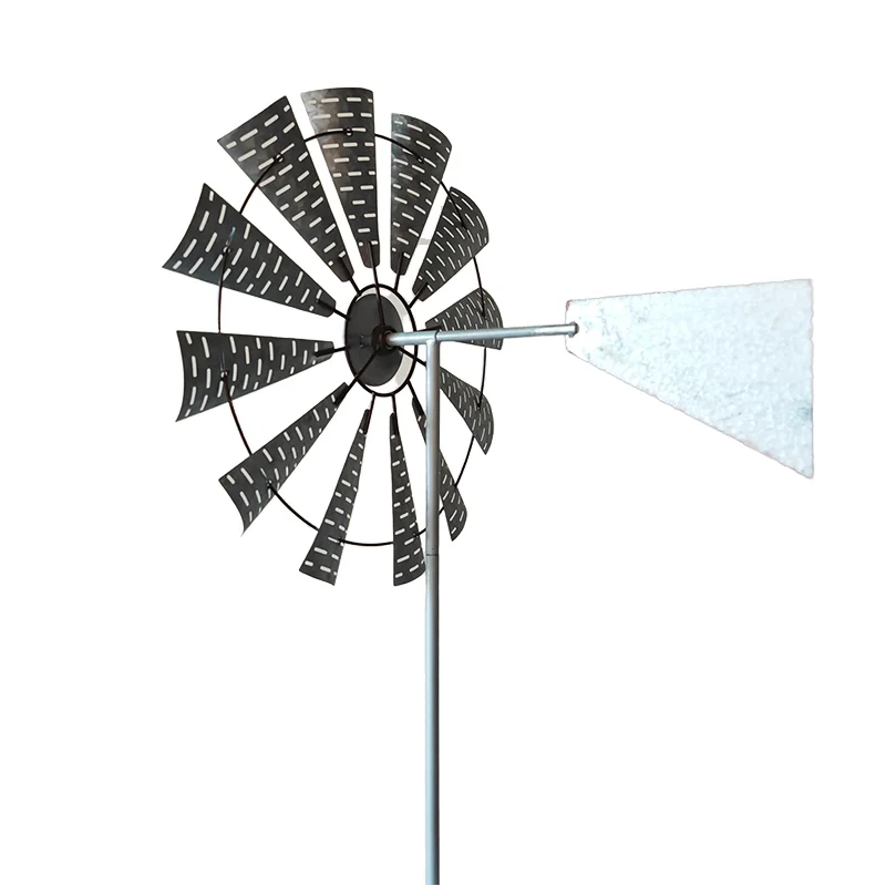 360 Degrees Large Metal Wind Spinner Rustic Windmill Newest 70in Height Farmhouse Style for Outdoor Yard & Garden Ornaments