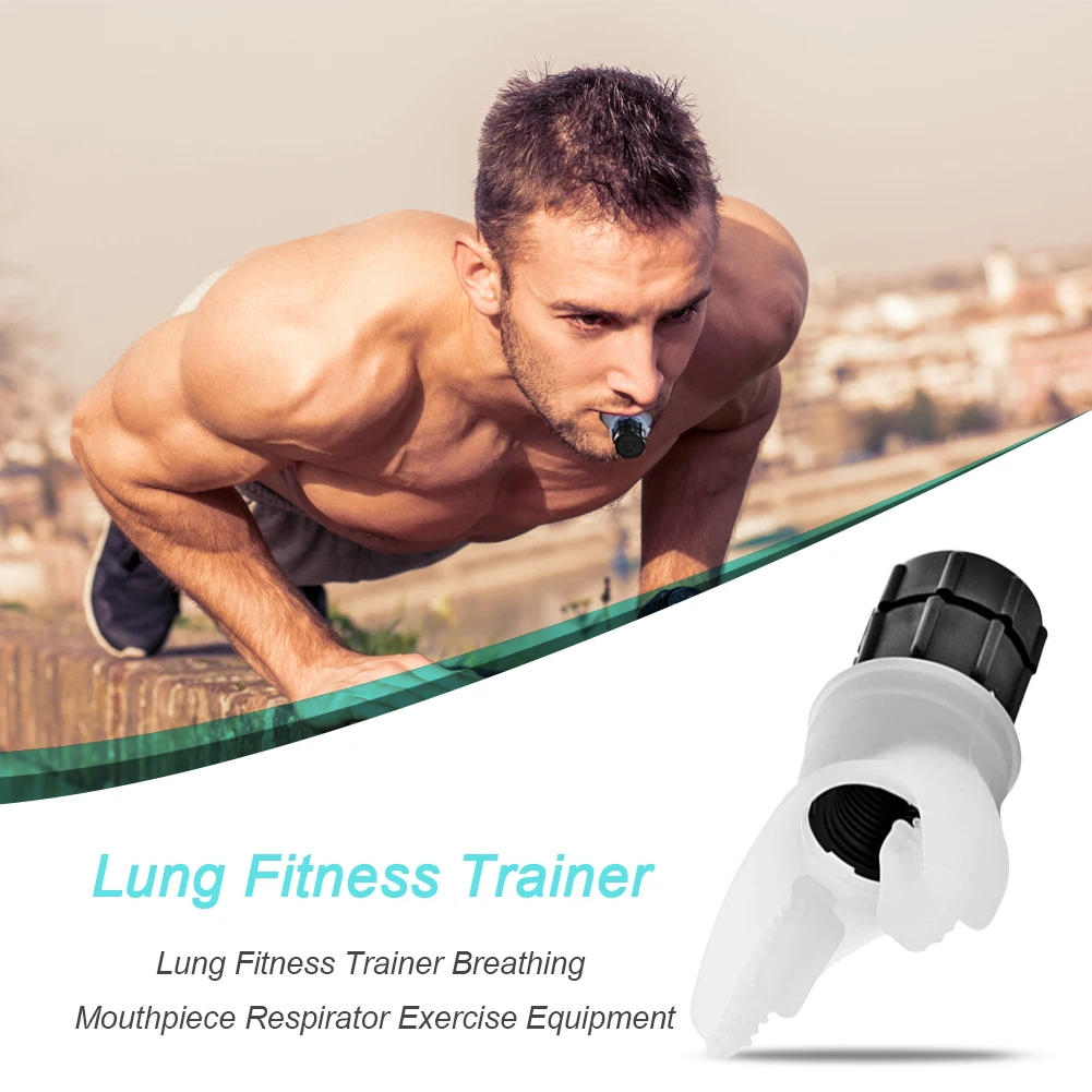 Lung Breathing Trainer Exercise Respirator Fitness Equipment Sport Equipment Training Silicone Mouthpiece Breathing Apparatus