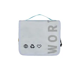 Worthfind Travel Custom Toiletry Bag Recycled Dupont Tyvek Paper Hanging Toiletry Bag Women Make Up Pouch Cosmetic Bag