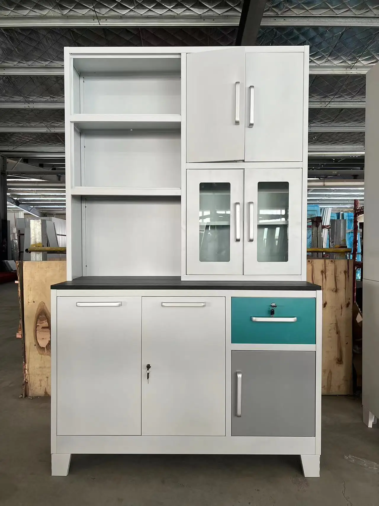 Cheap Home Kitchen Units 3 Doors Made In China Storage Cabinet Kitchen Unit With Drawers