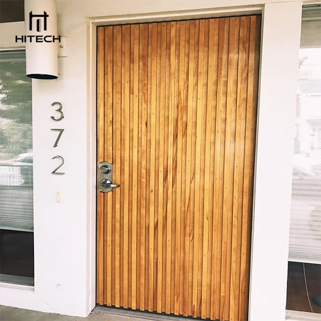 Hitech European style entry doors Modern Design Solid Wood Exterior Main Pivot Wood Entrance Door for Villa