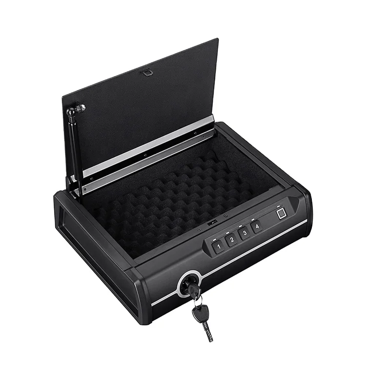 Новый продукт, биометрический Сейф для пистолетов со сканером отпечатков пальцев