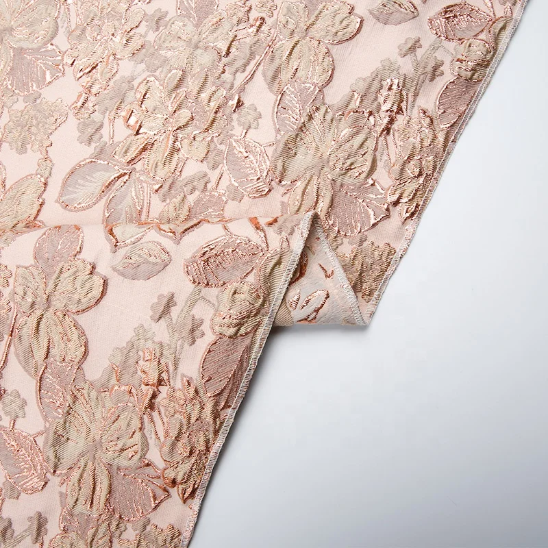 TMJ1368 фабричная прямая модная новая тканая жаккардовая полиэфирная ткань с большими цветами для платья